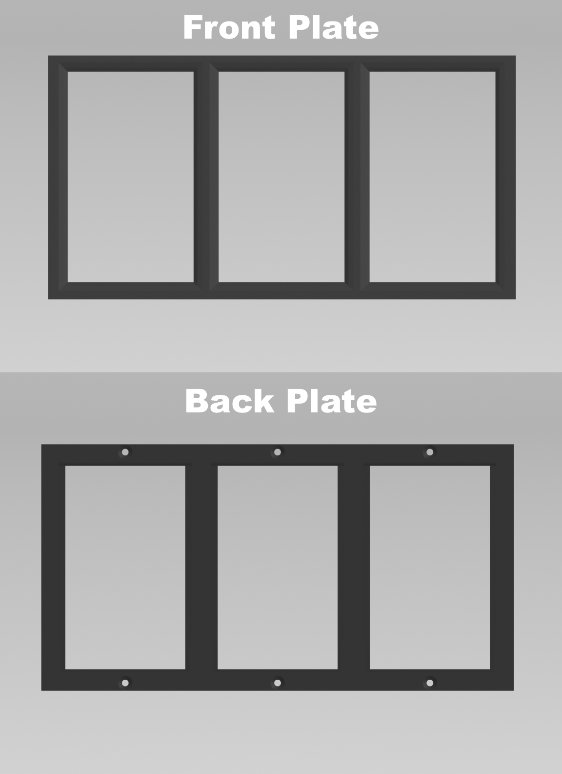 3D Printed - GRADED GAURD + SLAB Wall Mount - TRIOS